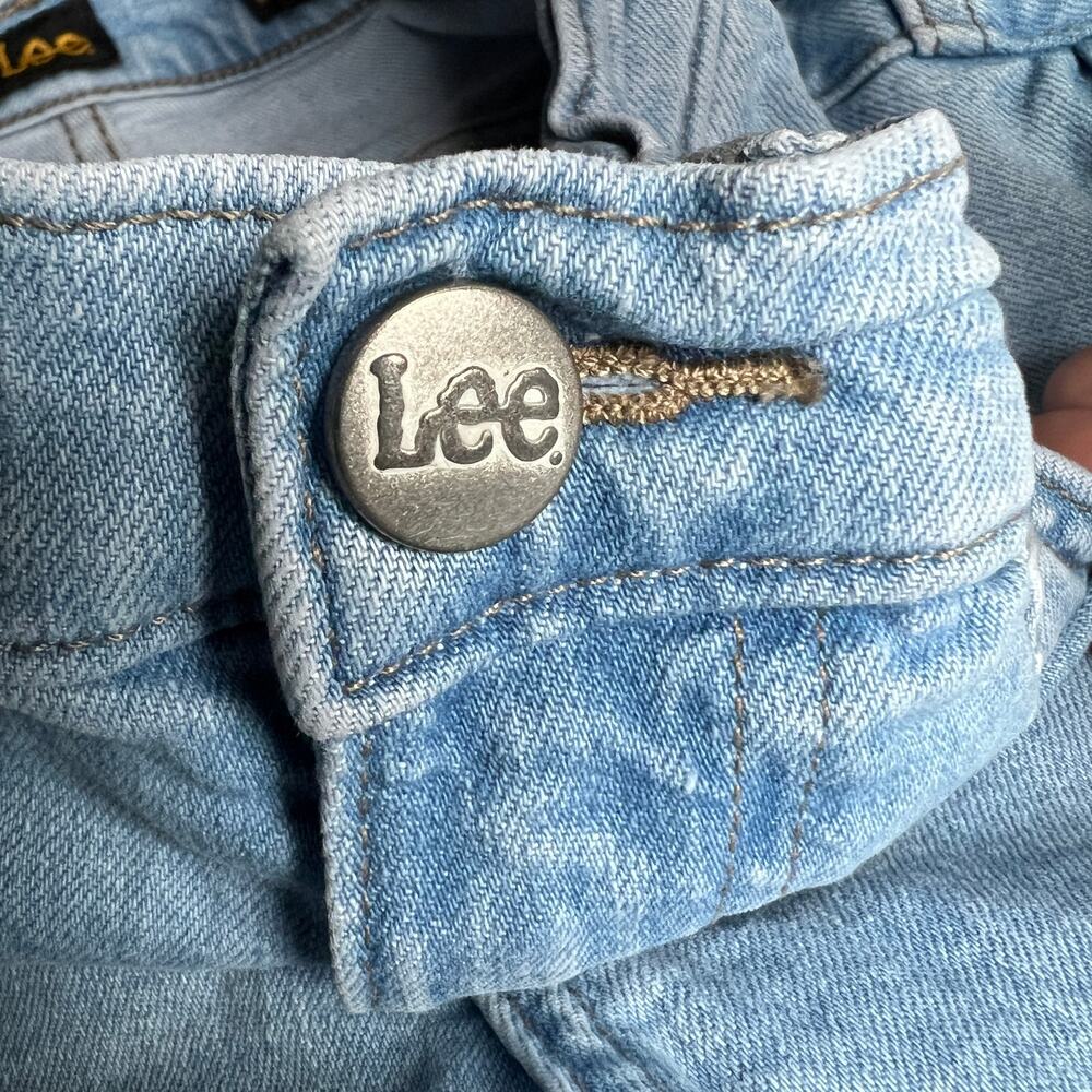 LEE Womens High Rise Classic Straight Fit Light Wash Blue‎ Denim Jeans Size 25 - Picture 5 of 11